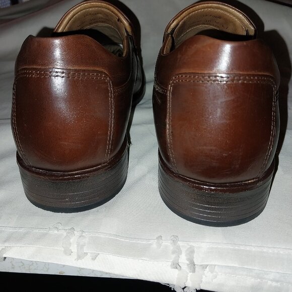 Johnston and Murphy Lewis Tan Full Grain Leather Slip on Shoes New M Size 10 - Picture 4 of 5